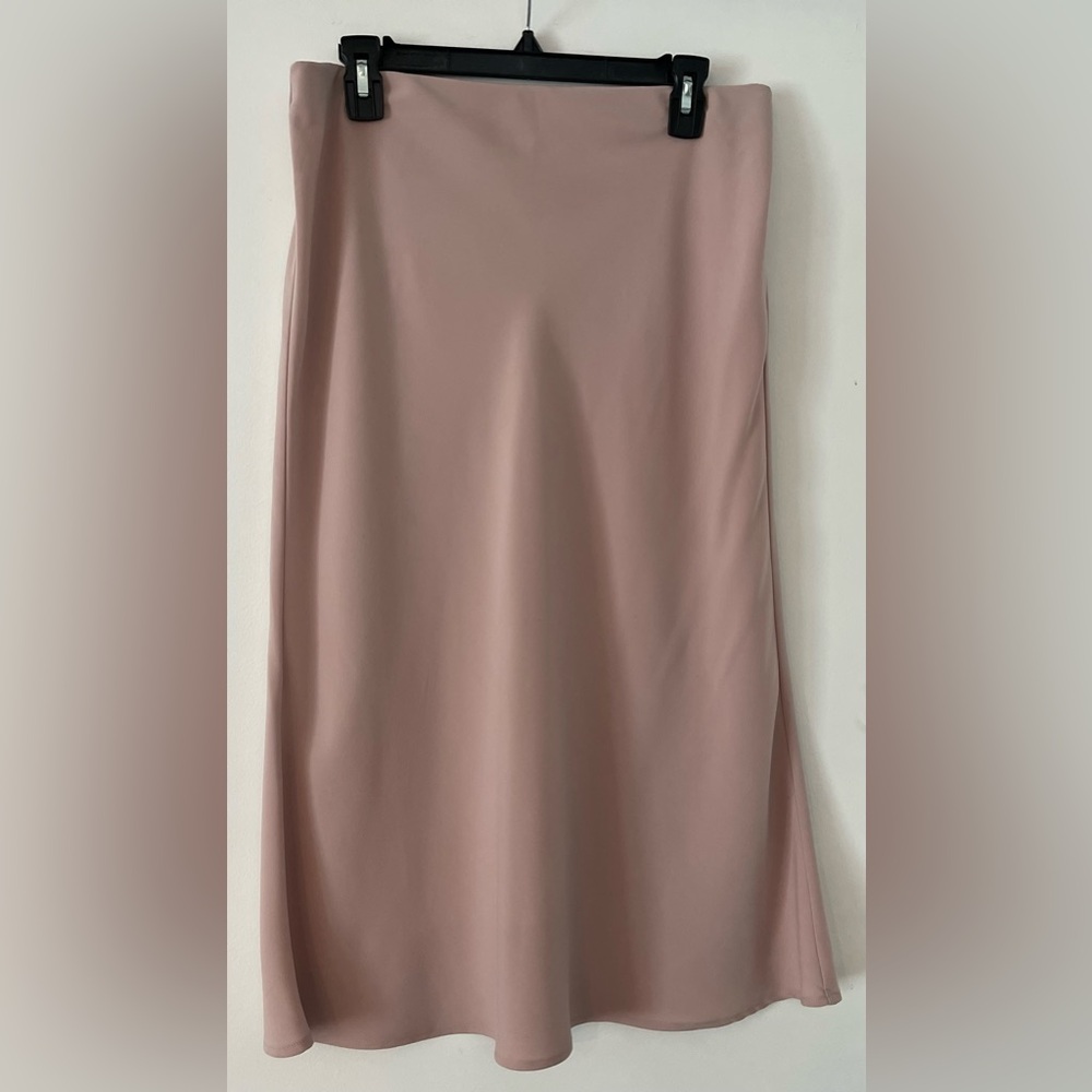 Philosophy Blush Pink A-Line Skirt Elastic Waist Women's Sz 10